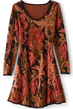 Soft Surroundings Dresses|Nelia Jacquard Sweater Dress SavannahGarden