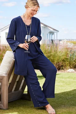 Soft Surroundings Pants|Oceo Gauze Wide-Leg Pants