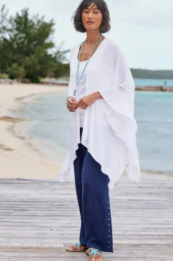 Soft Surroundings Pants|Oceo Gauze Wide-Leg Pants
