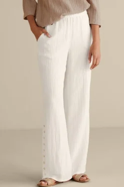 Soft Surroundings Pants|Oceo Gauze Wide-Leg Pants