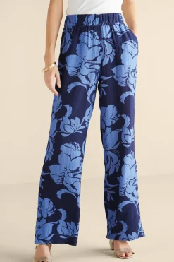 Soft Surroundings Pants|Oceo Gauze Wide-Leg Pants