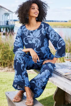 Soft Surroundings Pants|Oceo Gauze Wide-Leg Pants