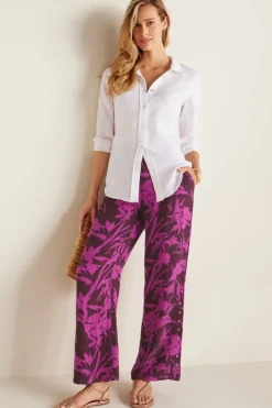 Soft Surroundings Pants|Oceo Gauze Wide-Leg Pants