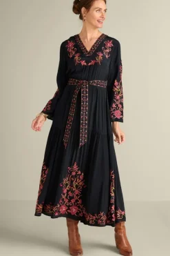 Soft Surroundings Dresses|Onyx Embellished Maxi Dress Black