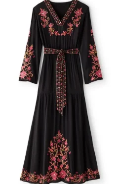 Soft Surroundings Dresses|Onyx Embellished Maxi Dress Black