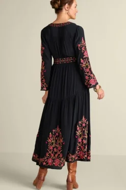 Soft Surroundings Dresses|Onyx Embellished Maxi Dress Black