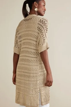 Soft Surroundings Tops|Sweaters & Cardigans|Opaline Shimmer Cardigan Sesame