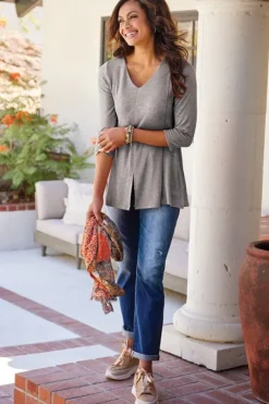 Soft Surroundings Tops|Tunics & Leggings|Ophelia Tunic HeatherGrey