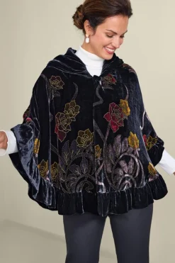 Soft Surroundings Scarves & Wraps|Palara Velvet Wrap BlackMulti