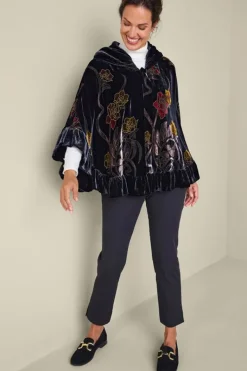 Soft Surroundings Scarves & Wraps|Palara Velvet Wrap BlackMulti