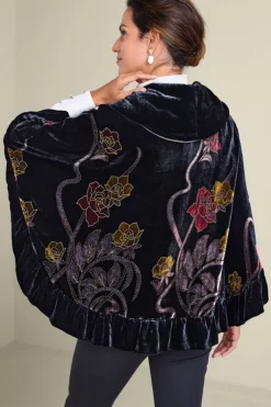 Soft Surroundings Scarves & Wraps|Palara Velvet Wrap BlackMulti