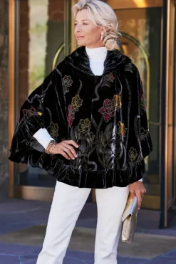 Soft Surroundings Scarves & Wraps|Palara Velvet Wrap BlackMulti