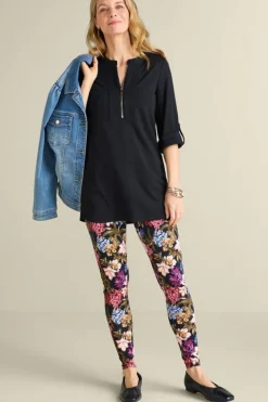 Soft Surroundings Tops|Patricia Ponte Tunic Black