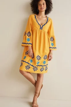 Soft Surroundings Dresses|Petra Short Dress GoldenGlow