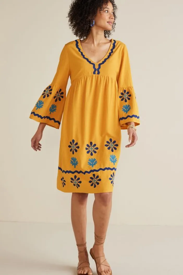Soft Surroundings Dresses|Petra Short Dress GoldenGlow