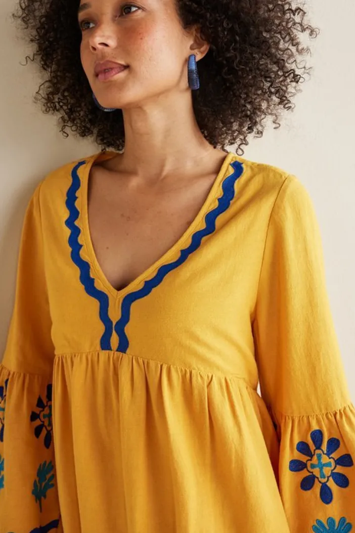 Soft Surroundings Dresses|Petra Short Dress GoldenGlow
