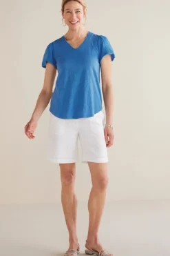 Soft Surroundings Tops|Philippa Gauze Sleeve Tee