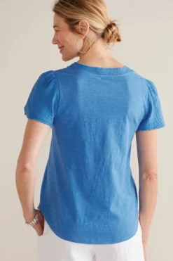 Soft Surroundings Tops|Philippa Gauze Sleeve Tee