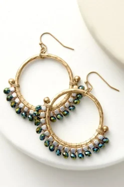 Soft Surroundings Jewelry|Earrings|Phoebe Beads Hoop Earrings Gold