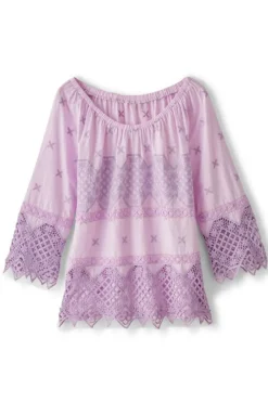 Soft Surroundings Tops|Pilar Off The Shoulder Top OrchidBloom