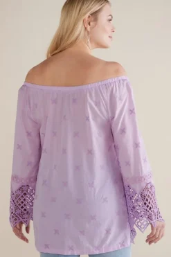 Soft Surroundings Tops|Pilar Off The Shoulder Top OrchidBloom