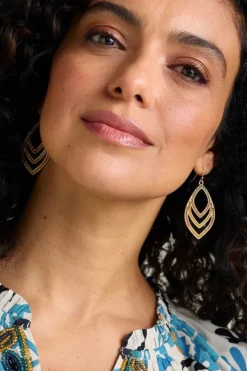 Soft Surroundings Jewelry|Earrings|Pluma Drop Earrings Green/BrownMulti