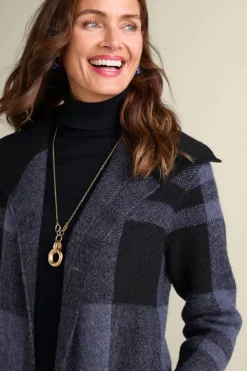 Soft Surroundings Sweaters & Cardigans|Posh Plaid Cardigan PoshPlaid