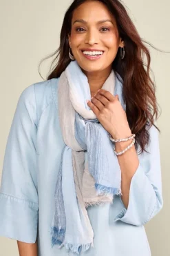 Soft Surroundings Scarves & Wraps|Raia Stripe Scarf VintageBlueMulti