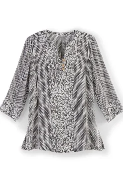 Soft Surroundings Tops|Ravello Top Black/WhiteAbstract