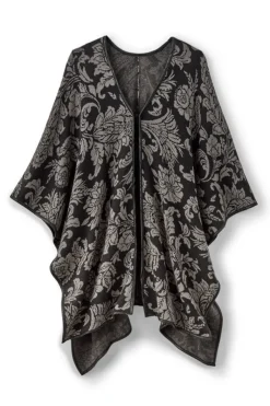 Soft Surroundings Scarves & Wraps|Rian Jacquard Ruana NeutralFloral