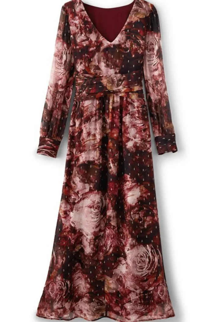 Soft Surroundings Dresses|Rina Silk Dress MultiFloral