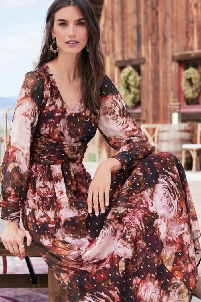 Soft Surroundings Dresses|Rina Silk Dress MultiFloral