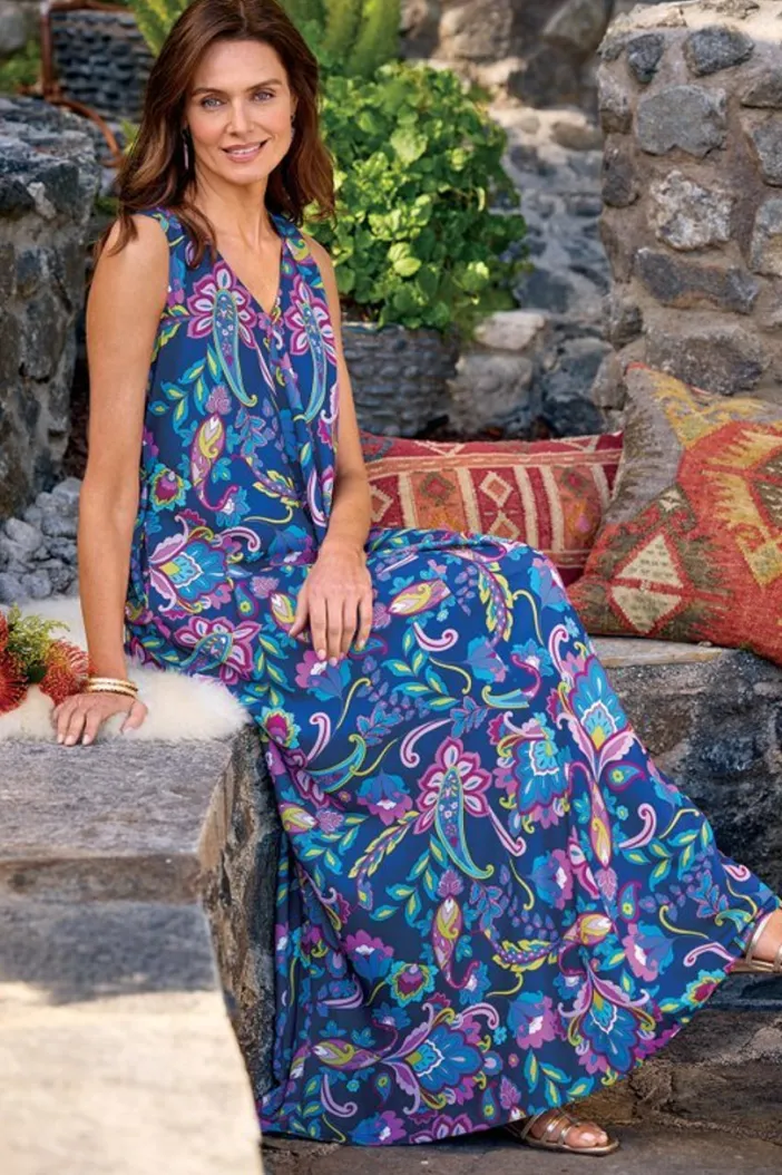 Soft Surroundings Dresses|Rosalia Maxi Dress SanFranPaisley