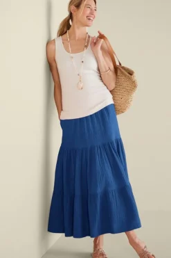 Soft Surroundings Skirts|Ruari Gauze Maxi Skirt