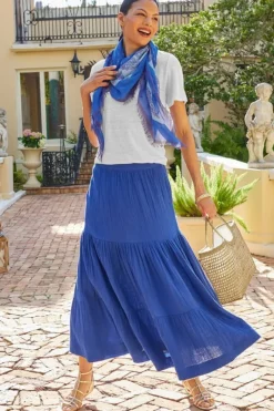 Soft Surroundings Skirts|Ruari Gauze Maxi Skirt