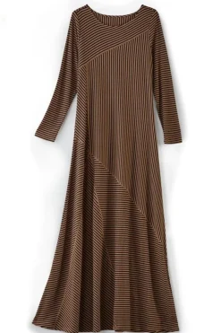 Soft Surroundings Dresses|Ryley Dress Brown/BlackStripe