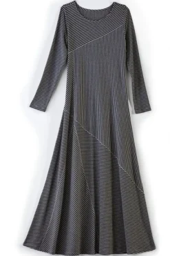 Soft Surroundings Dresses|Ryley Dress Brown/BlackStripe