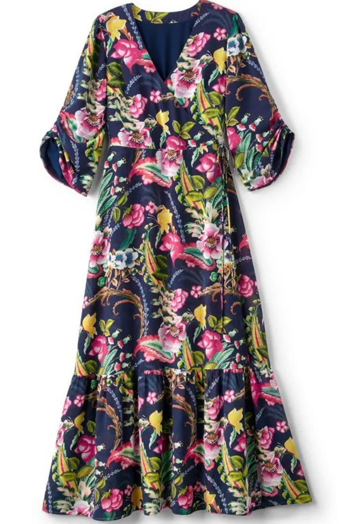 Soft Surroundings Dresses|Samantha Maxi Dress NavyPaisley
