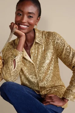 Soft Surroundings Tops|Sancerre Sequin Shirt