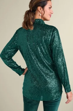 Soft Surroundings Tops|Sancerre Sequin Shirt