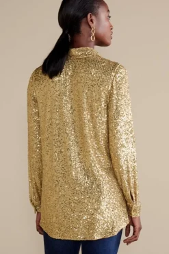 Soft Surroundings Tops|Sancerre Sequin Shirt