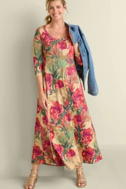 Soft Surroundings Dresses|Santiago 3/4 Sleeve Dress