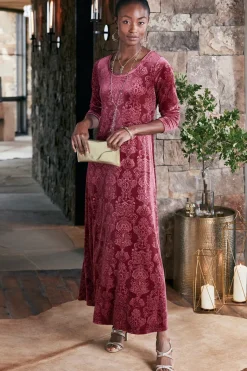 Soft Surroundings Dresses|Santiago Embossed Velvet Dress