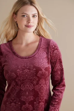 Soft Surroundings Dresses|Santiago Embossed Velvet Dress