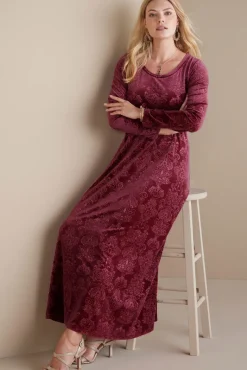 Soft Surroundings Dresses|Santiago Embossed Velvet Dress