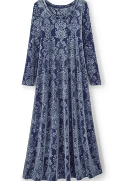 Soft Surroundings Dresses|Santiago Embossed Velvet Dress