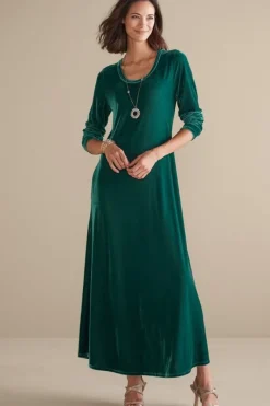 Soft Surroundings Dresses|Santiago Stretch Velvet Dress