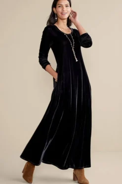 Soft Surroundings Dresses|Santiago Stretch Velvet Dress