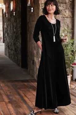 Soft Surroundings Dresses|Santiago Stretch Velvet Dress
