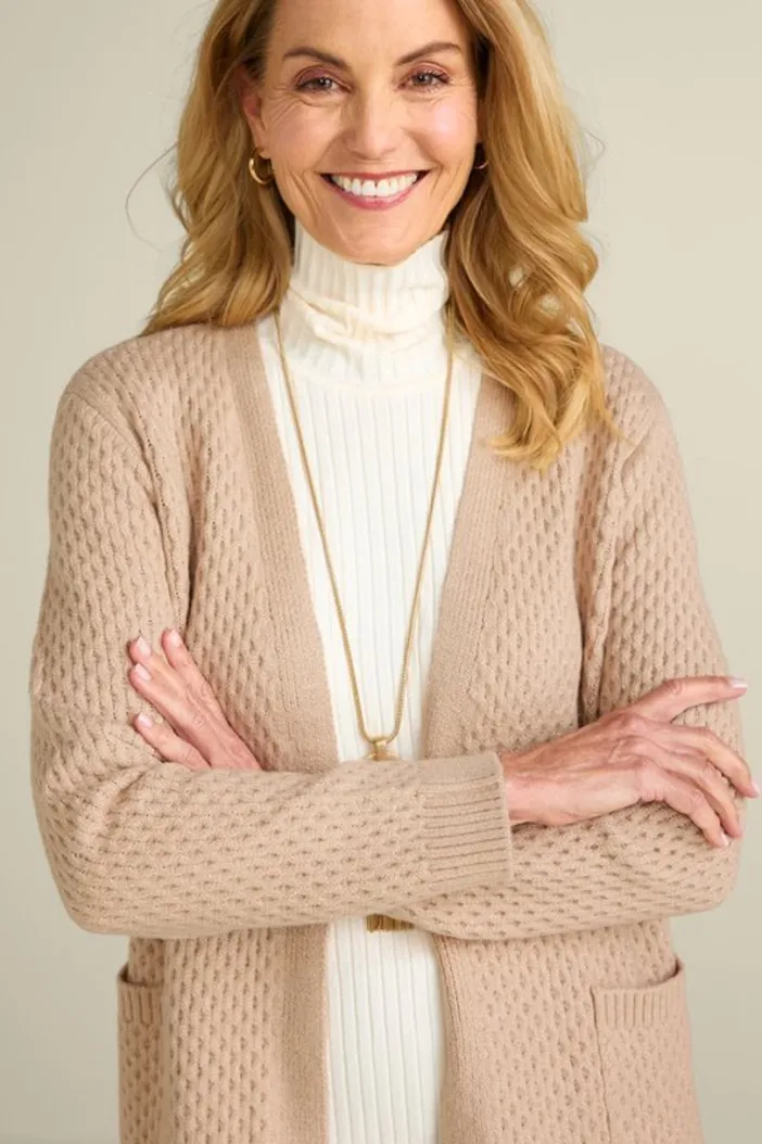 Soft Surroundings Tops|Sweaters & Cardigans|Scarlett Long Cardigan SandMulti